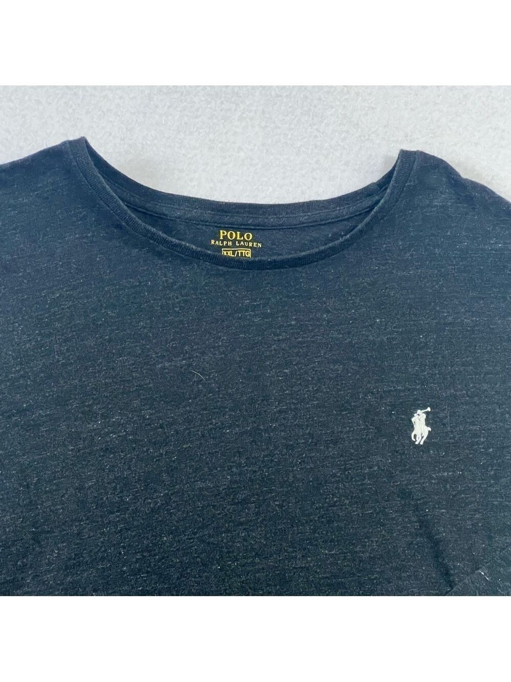 Polo Ralph Lauren Black Shirt XXL Long Sleeve White Pony Casual layers Mens